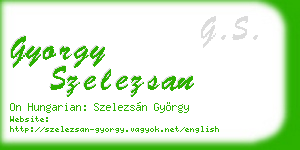 gyorgy szelezsan business card